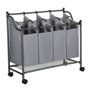 Nancy's Barcarena Wassorteerder - Wasmand - Wasbox - Grijs - 4 x 35 Liter